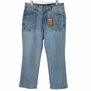 Kenzie Jeans Savannah High Rise Flare Crop Denim Size 10 NWT Vintage Inspired